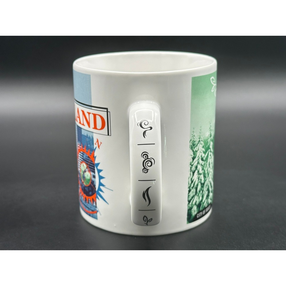 Vintage 1999 Starbucks Portland City Mug 16oz Skyline Mount Hood Collector Cup - Picture 7 of 9